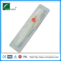 Disposable medical 14g i.v cannula with port, with wings